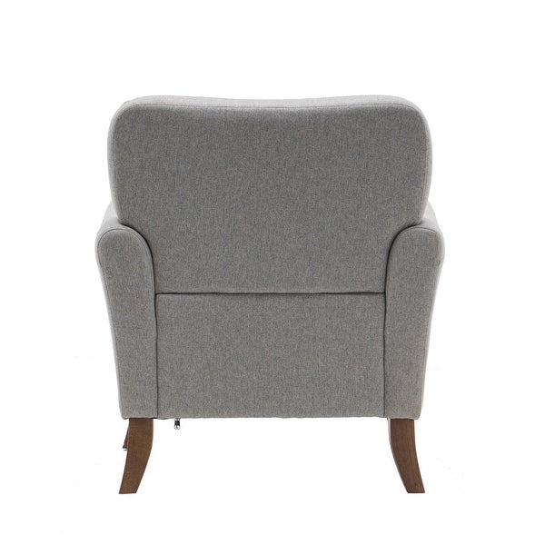 Porthos Home Inia Accent Chair， Fabric， Flared Armrests， Wooden Legs