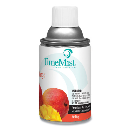 TimeMist Premium Metered Air Freshener Refill， Mango， 6.6 oz Aerosol Spray， 12/Carton (1042810)