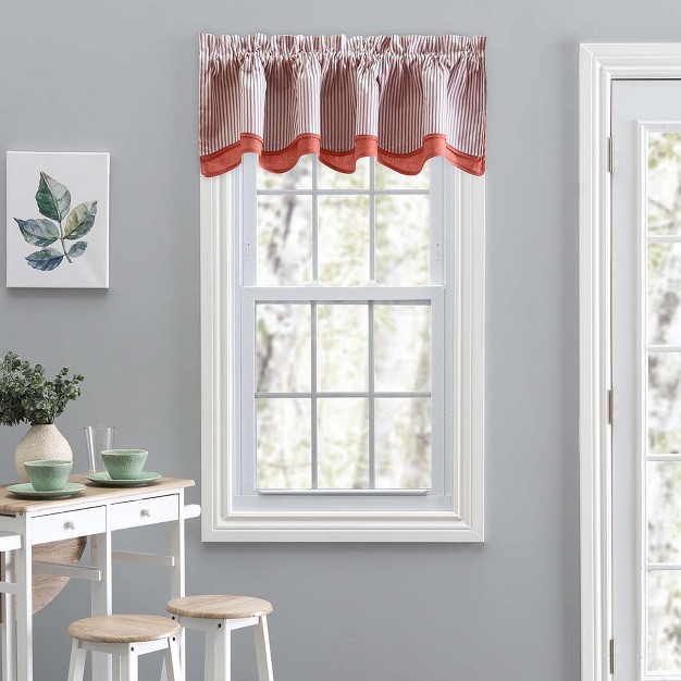 Rod Pocket Double Layer Bradford Valance 58 quot X 15 quot Brick