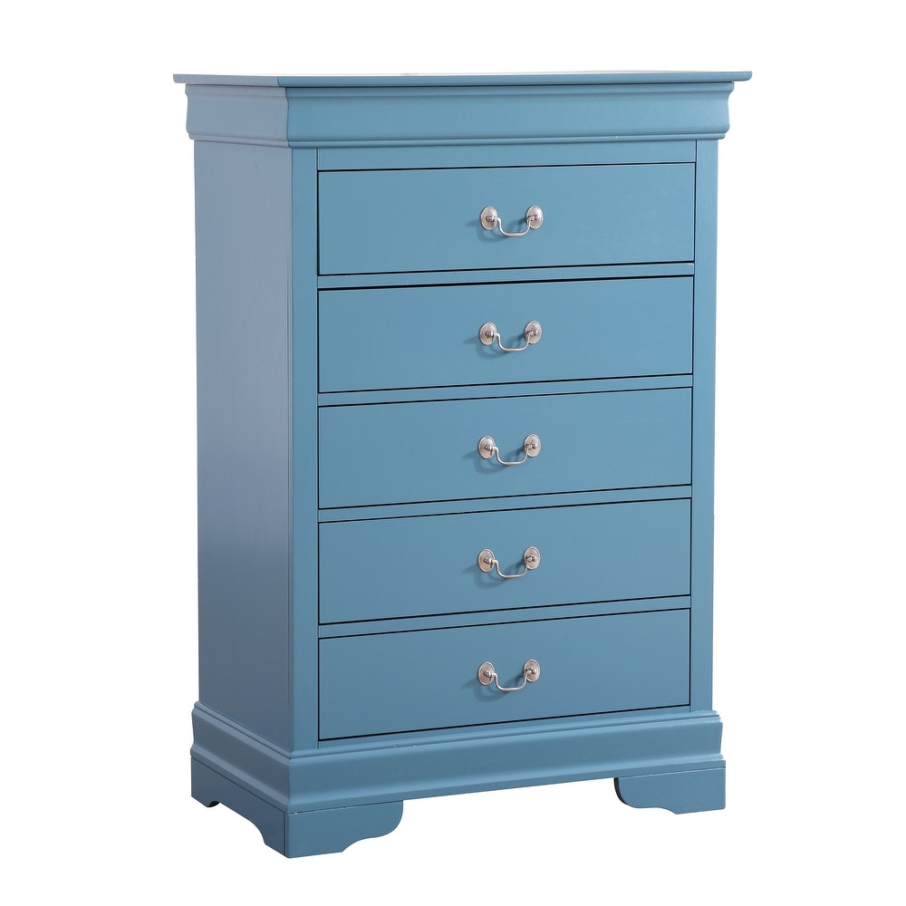 Louis Phillipe 5 Drawer Chest of Drawers (33 in L. X 18 in W. X 48 in H)