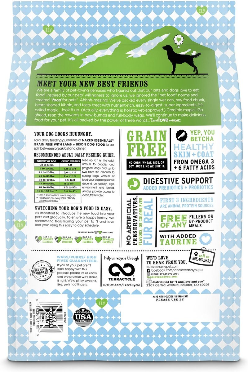 I and Love and You Naked Essentials Grain-Free Lamb and Bison Recipe Dry Dog Food