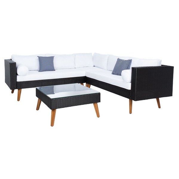 SAFAVIEH Outdoor Living Analon Outdoor Sectional Set