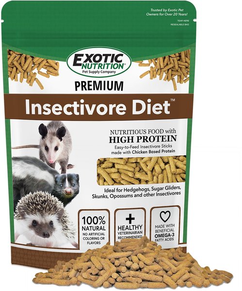 Exotic Nutrition Premium Insectivore Diet Small-Pet Food， 8-lb bag