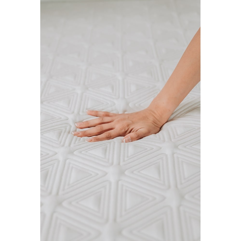 8 inch Gel Memory Foam Mattress  Ventilation Panels Memory Foam Mattress Full in White/Dark Gray