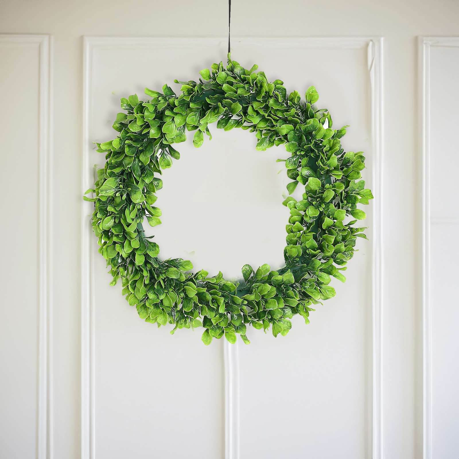 2 Pack Green Artificial Lifelike Jasmine Leaf Spring Wreaths 21