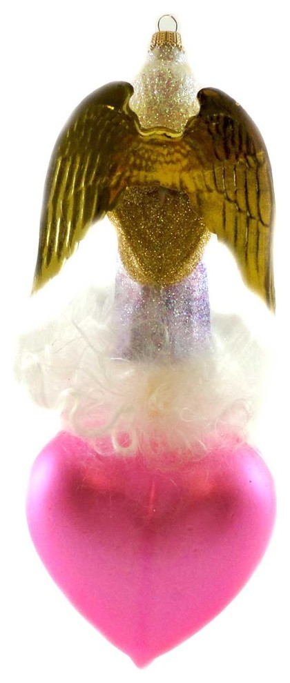 Larry Fraga AMAZING GRACE Blown Glass Christmas Ornament Angel 5155   Contemporary   Christmas Ornaments   by Story Book Kids Inc  Houzz