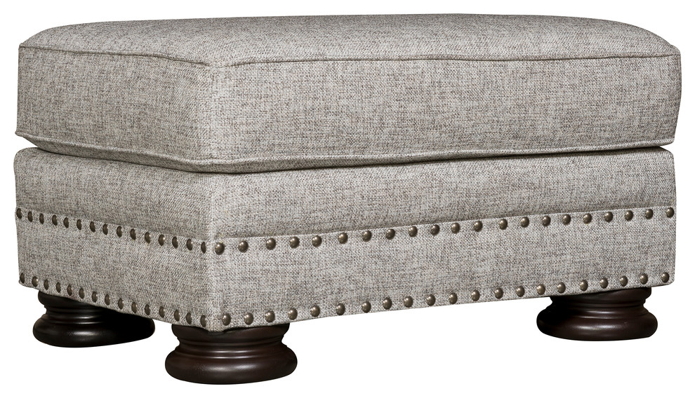 Bernhardt Foster Ottoman  Gray   Traditional   Footstools And Ottomans   by Bernhardt Furniture Company  Houzz