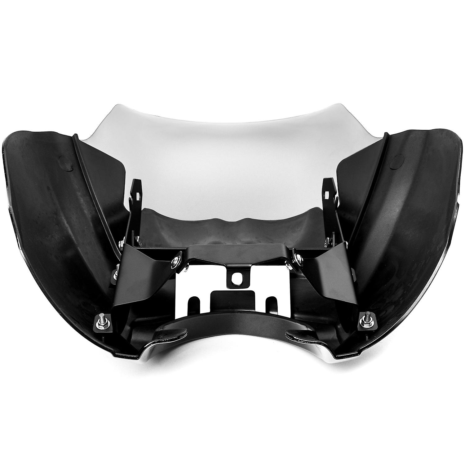 Black and Clear Tall Fairing Windshield Club Style Kit Compatible with 1987-1999 Harley-Davidson FXR - Modification Required