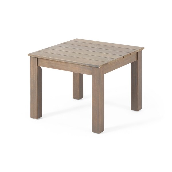 Minimalistic Style with Slat Designable Acacia Wood Side Table