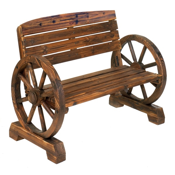 Wagon Wheel Bench 42.25x21x31