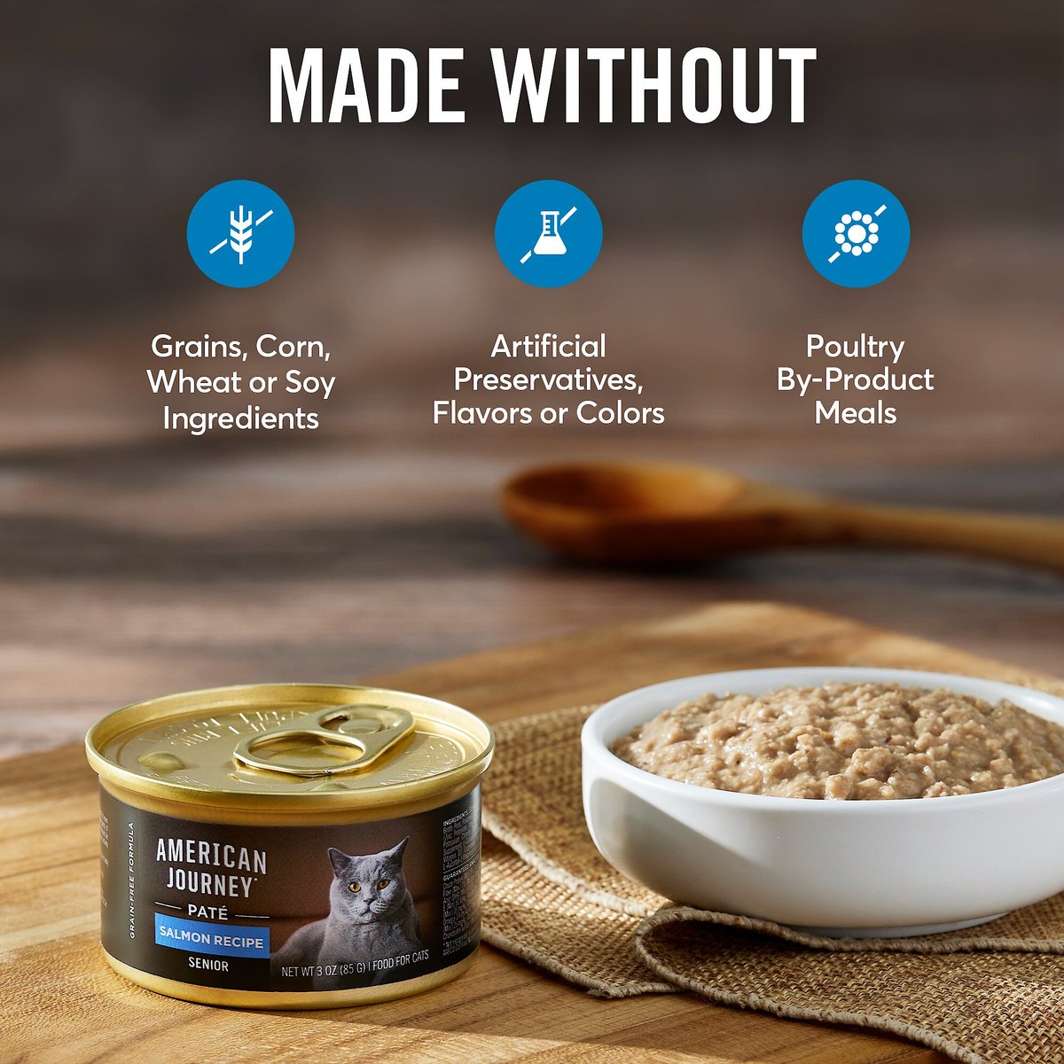 American Journey Senior Pate Salmon Recipe Canned Cat Food