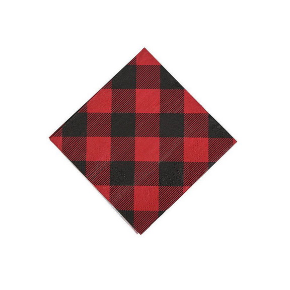 Fun Express 301198 Buffalo Plaid Beverage Napkins ...