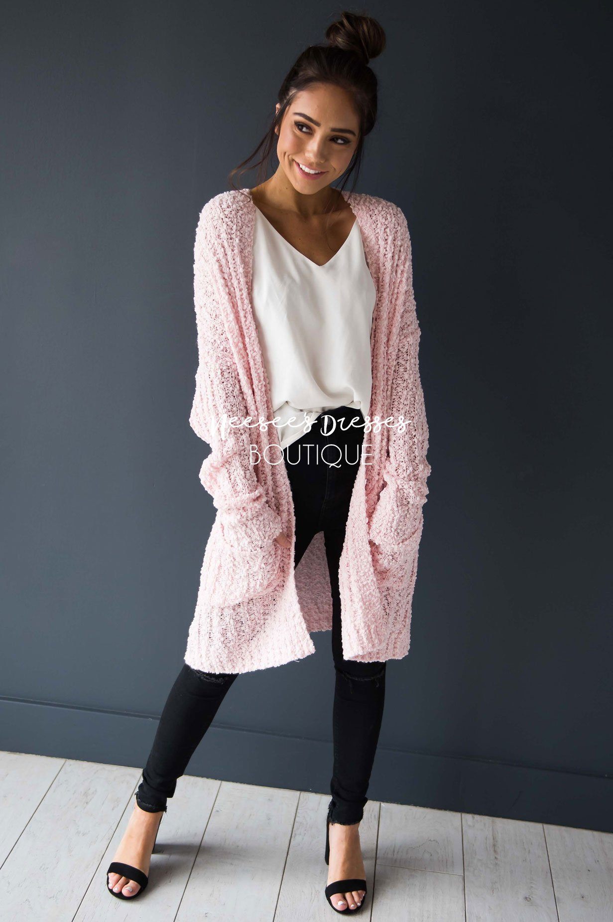 Popcorn Knit Oversized Cardigan