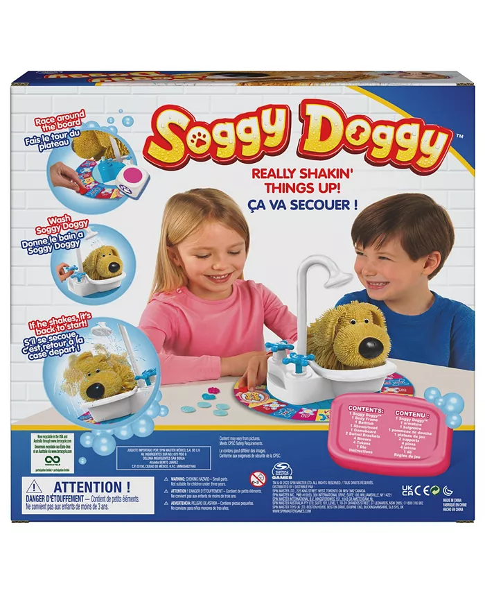 Spin Master Toys and Games Soggy Doggy  the Showering Shaking Wet Dog Award-Winning Kids Board Game