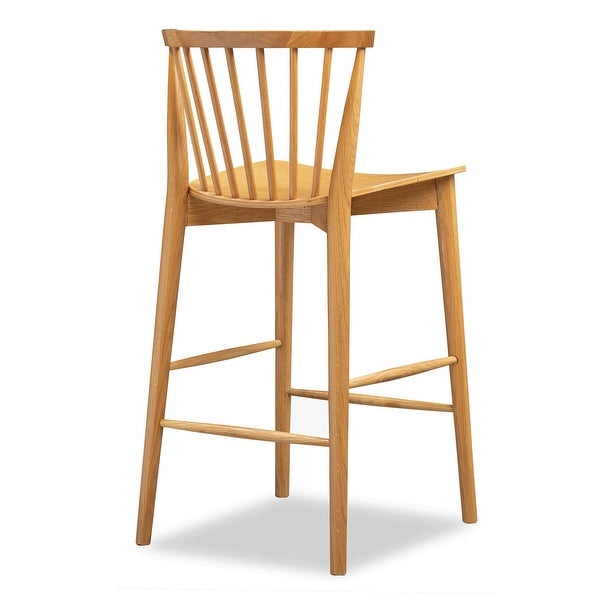 Poly and Bark Ligna Counter Stool - Solid Wood Frame