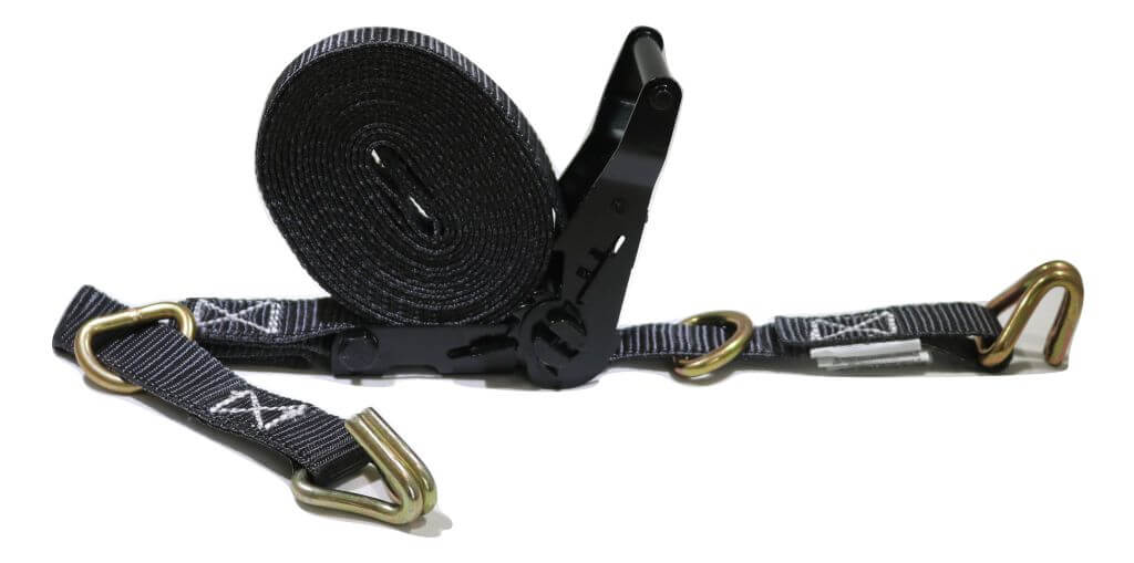 1" x 20 ft. Ratchet Strap with Wire Hooks & D-Rings | R120WD