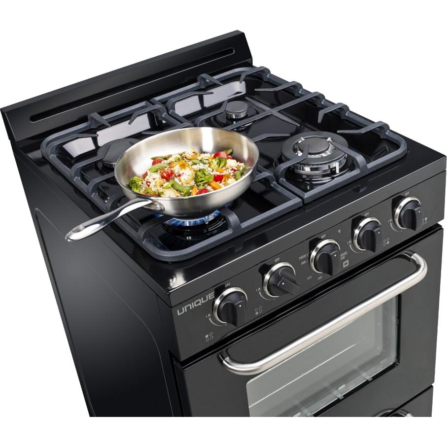 Unique Appliances 24-inch Freestanding Gas Range UGP-24G OF1 B