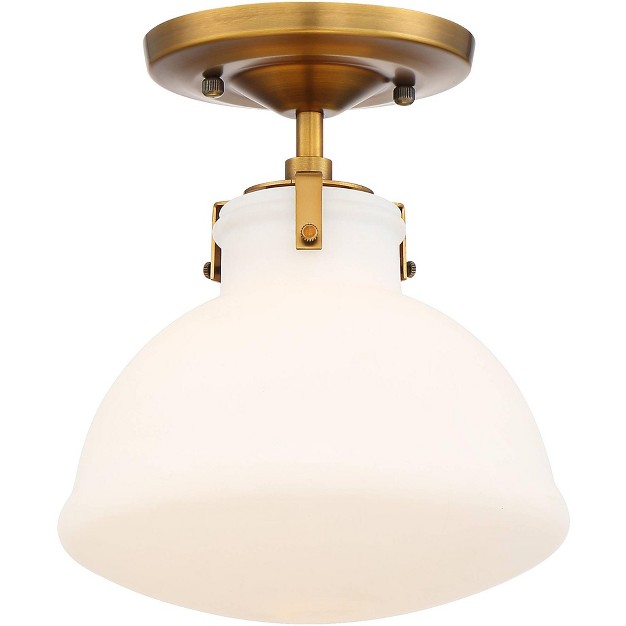 Wide Gold Shapely Opal Glass Shade For Bedroom Kitchen Living Room Hallway