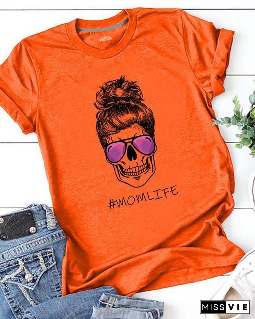 Mom Life Printed T-Shirt Tee