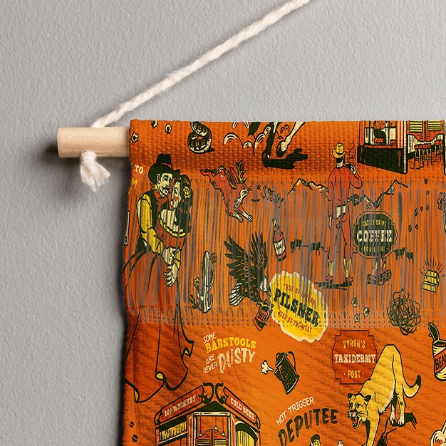 The Whiskey Ginger Old West Inspired Vintage Pattern Fiber Wall Hanging Society6