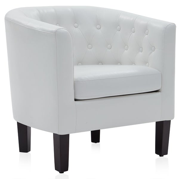 BELLEZE Upholstered Tufted Linen Club Chair Arm Chair， 11 Colors