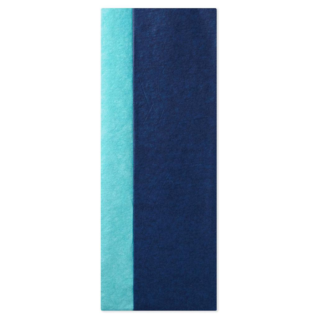 Hallmark  Navy and Aqua 2-Pack Tissue Paper, 8 sheets