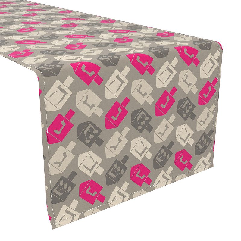 Table Runner， 100% Polyester， 14x108， Dreidel Wrapping Wallpaper