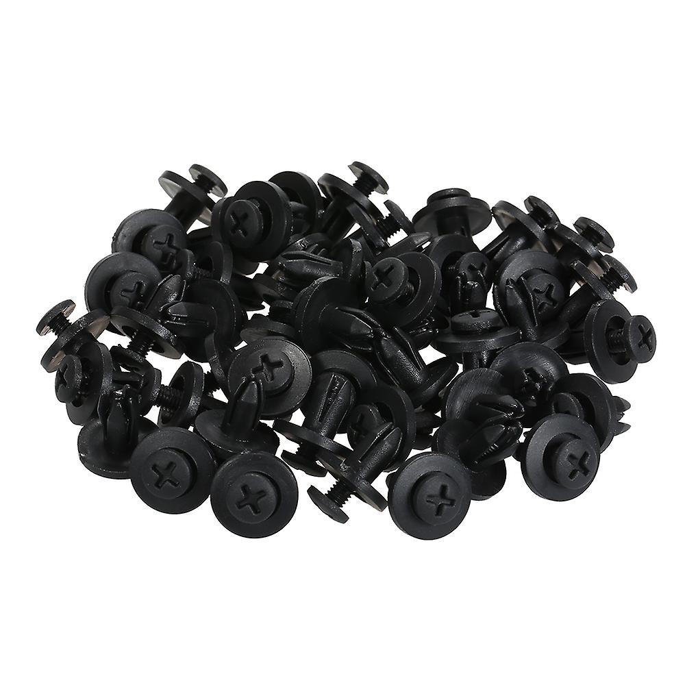 Nylon Fastener Rivet Clips Push Type Retainer Rivet Retainer Trim 6mm Hole Size 100 Pcs