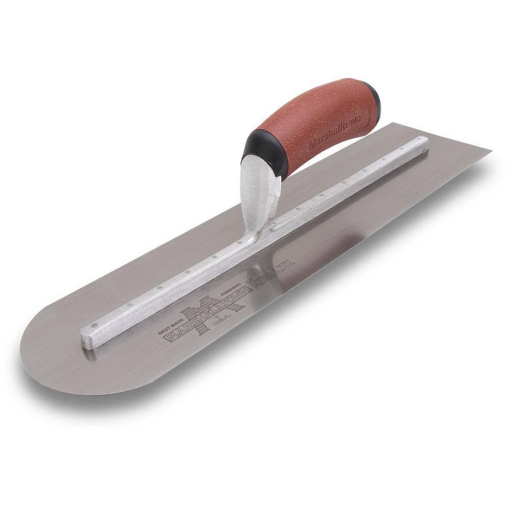 MARSHALLTOWN 18 in. x 4 in. Rounded Front Finishing Trowel with DuraCork Handle MXS81REDC