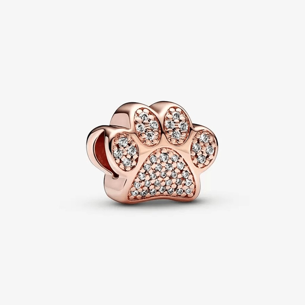 PANDORA  Sparkling Paw Print Charm