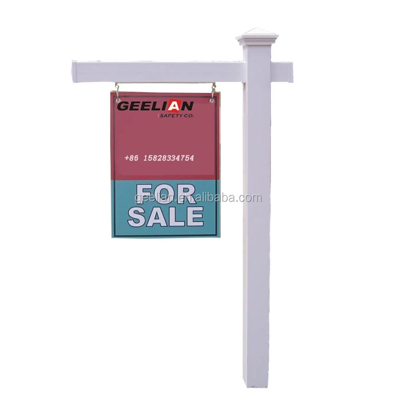 Factory Supply Vinyl PVC Plastic Real Estate Post Sign