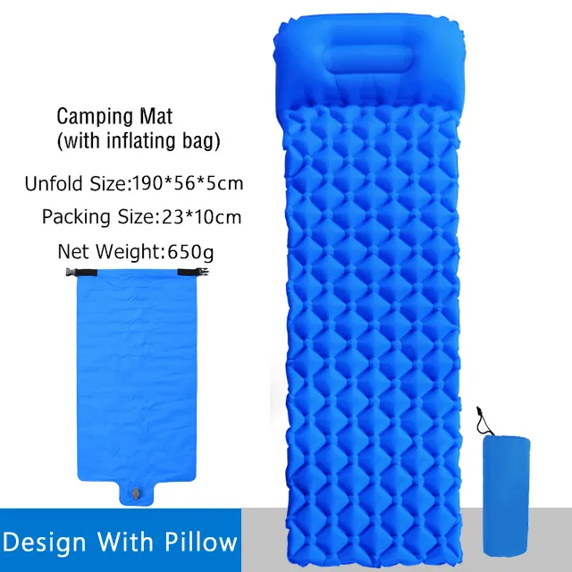 Outdoor Inflatable Camping Sleeping Pad Mat Waterproof Lightweight Inflataing Air Mattress for Camping Hiking