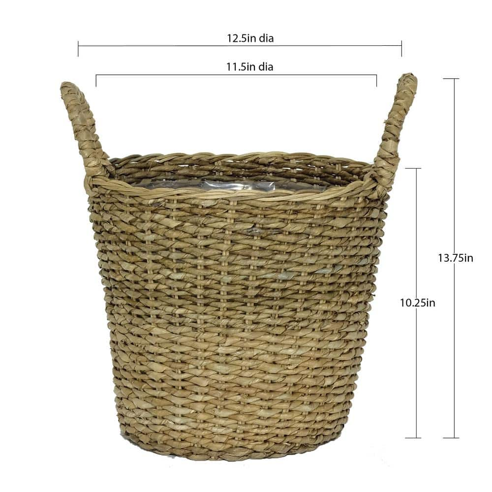 12.5 in. Dia. x 13.75 in. H. Straight Sided Twisted Lampakanay Basket BT8907N