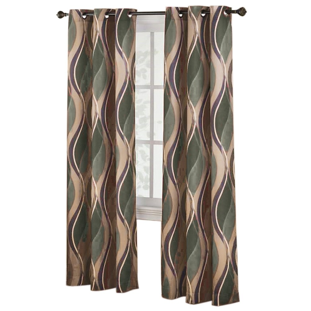 Intersect Wave Grommet Top Curtain Panel