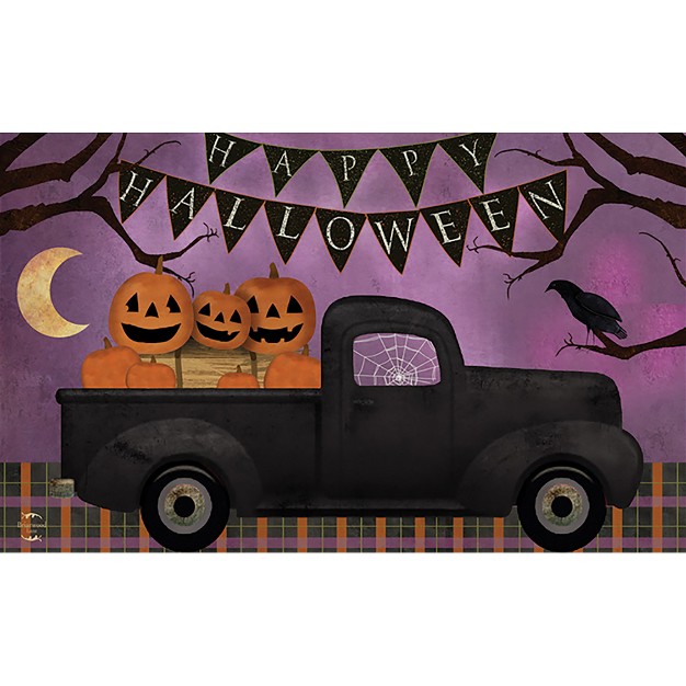 Briarwood Lane Halloween Truck Doormat Jack O x27 lanterns Indoor O