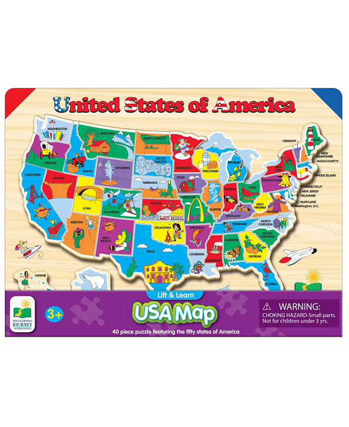 The Learning Journey Lift and Learn USA Map Puzzle