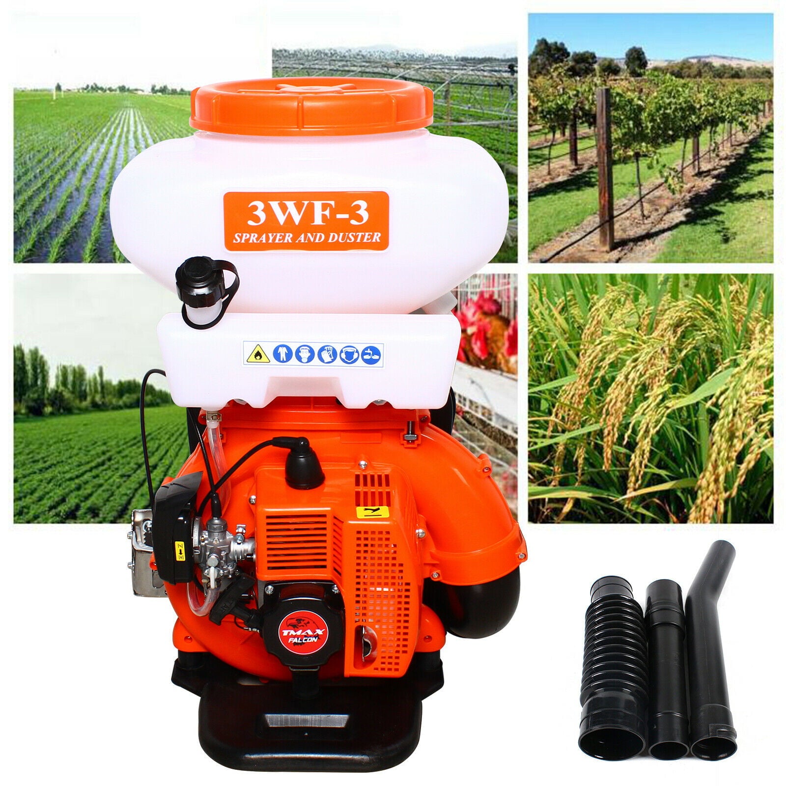 DENEST 14L Agricultural Mist Duster 7500r/min Backpack Sprayer Gasoline Powered Tool