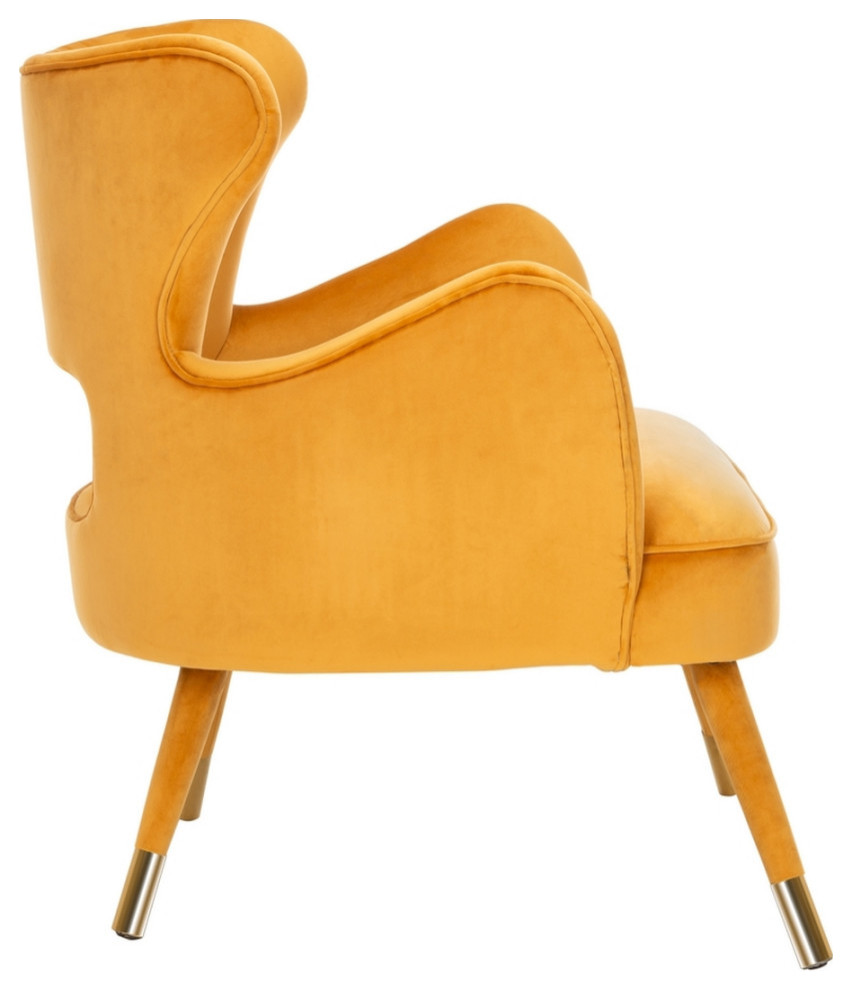 Thelma Wingback Arm Chair Marigold   Midcentury   Armchairs And Accent Chairs   by V.S.D Furniture  Houzz