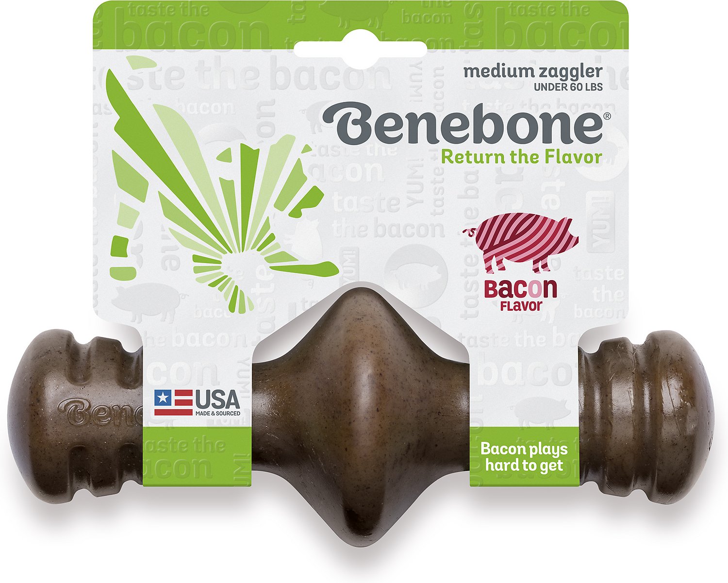 Benebone Bacon Flavor Zaggler Tough Dog Chew Toy andndash; Pet Empire and Supplies