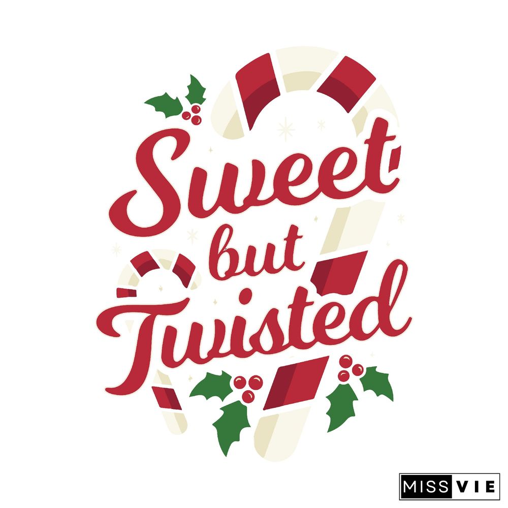 Sugar & Spiral: 'Sweet but Twisted' Festive Candy Cane Tee