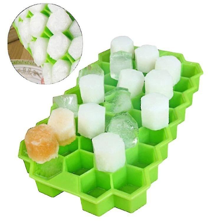 3pcs Silicone Ice Cube Tray Ice Cube Mold With Removable Anti-spill Lid， Silicone Release， Stackable