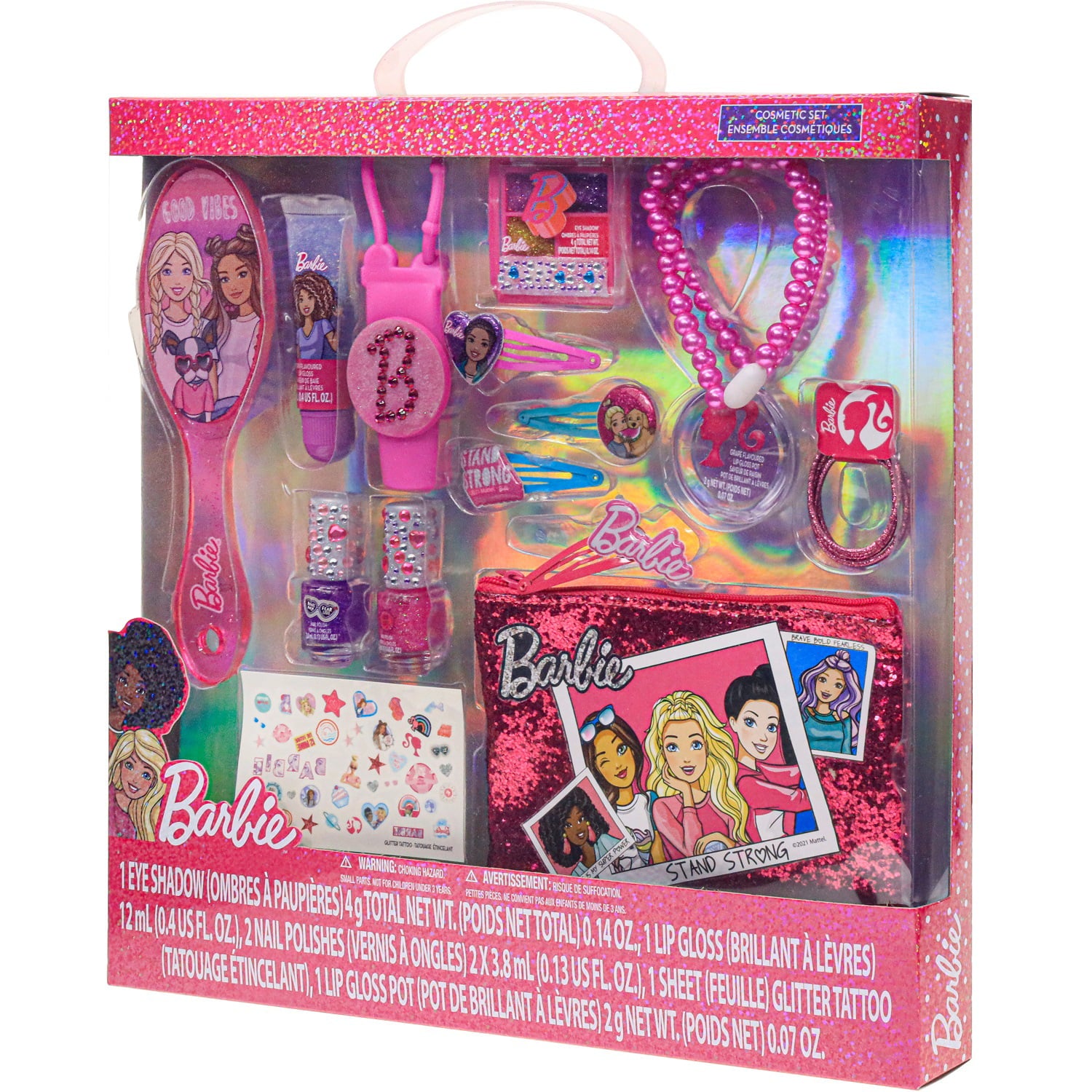 Barbie - Townley Girl Cosmetic Makeup Box Set for Girls, Ages 3+