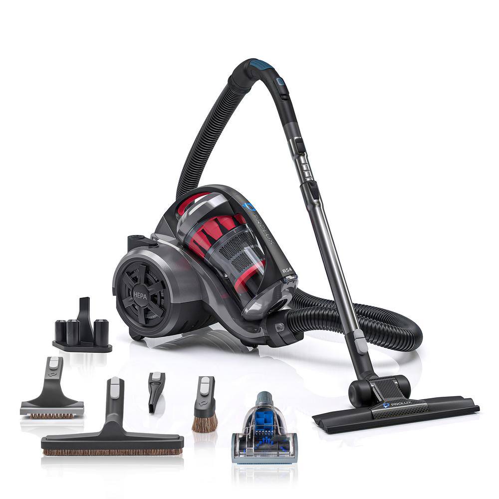 Prolux RS4 Bagless Corded Dual HEPA Filtration Multisurface Black Canister Vacuum Cleaner rs41