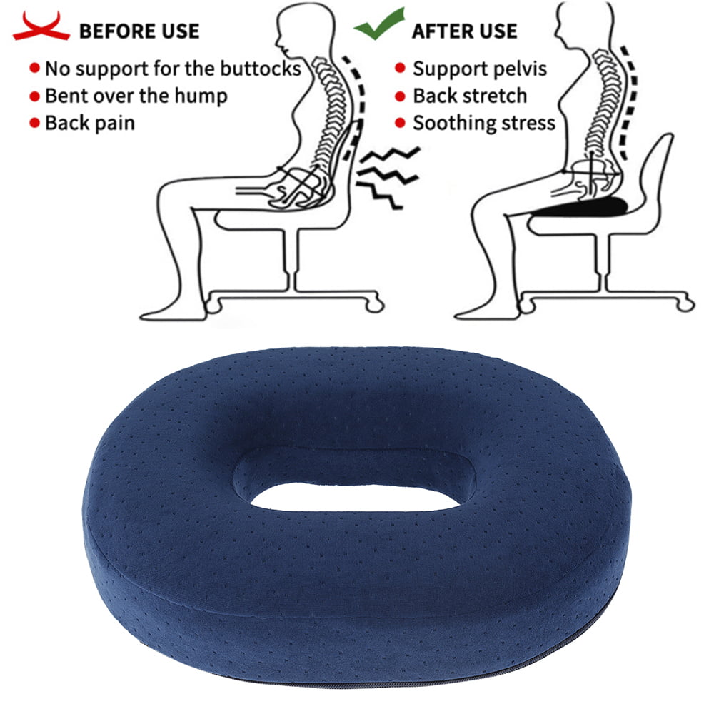 Willkey Gel Enhanced Seat Cushion - Non-Slip Orthopedic Gel and Memory Foam Coccyx Cushion for Tailbone Pain - Office Chair Car Seat Cushion - Sciatica and Back Pain Relief