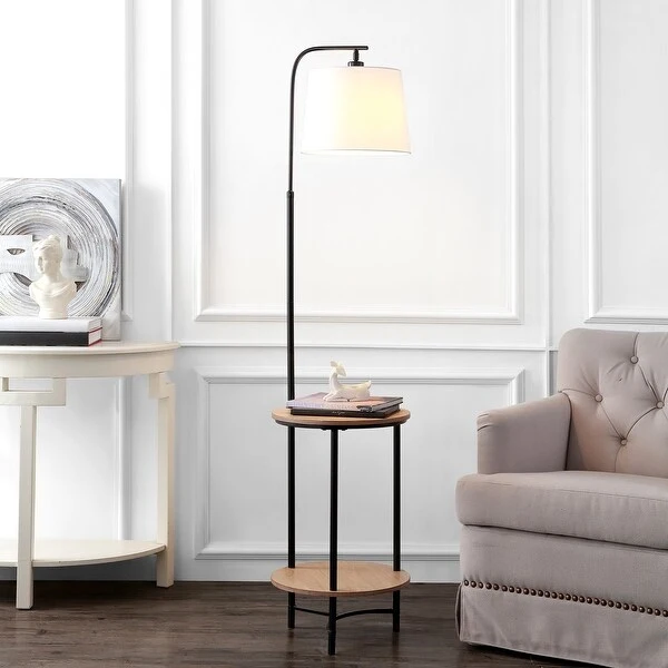 SAFAVIEH Lighting Henley 63-inch LED 2-shelf Floor Lamp - 15