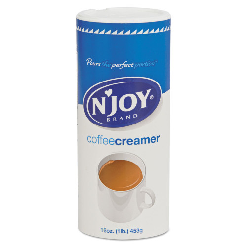 N'Joy Non-Dairy Coffee Creamer， 16 oz Canister， 8/Pack (827783)