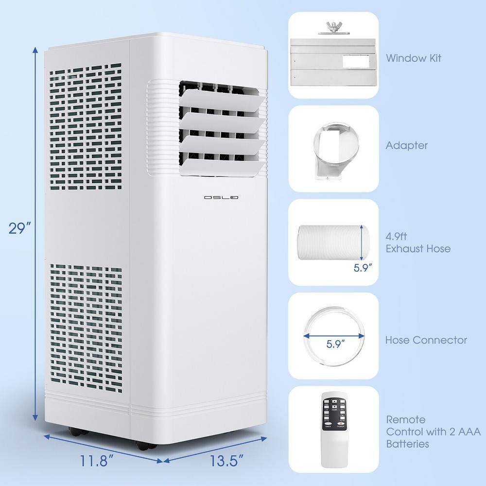 Gymax 10000 BTU Portable Air Conditioner with Remote Control Cooling Fan Dehumidifier GYM11455