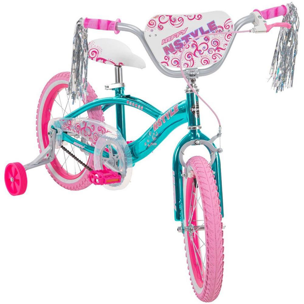 Huffy 16 in. N'Style Metallic Teal and Pink Girls' Bike 21830