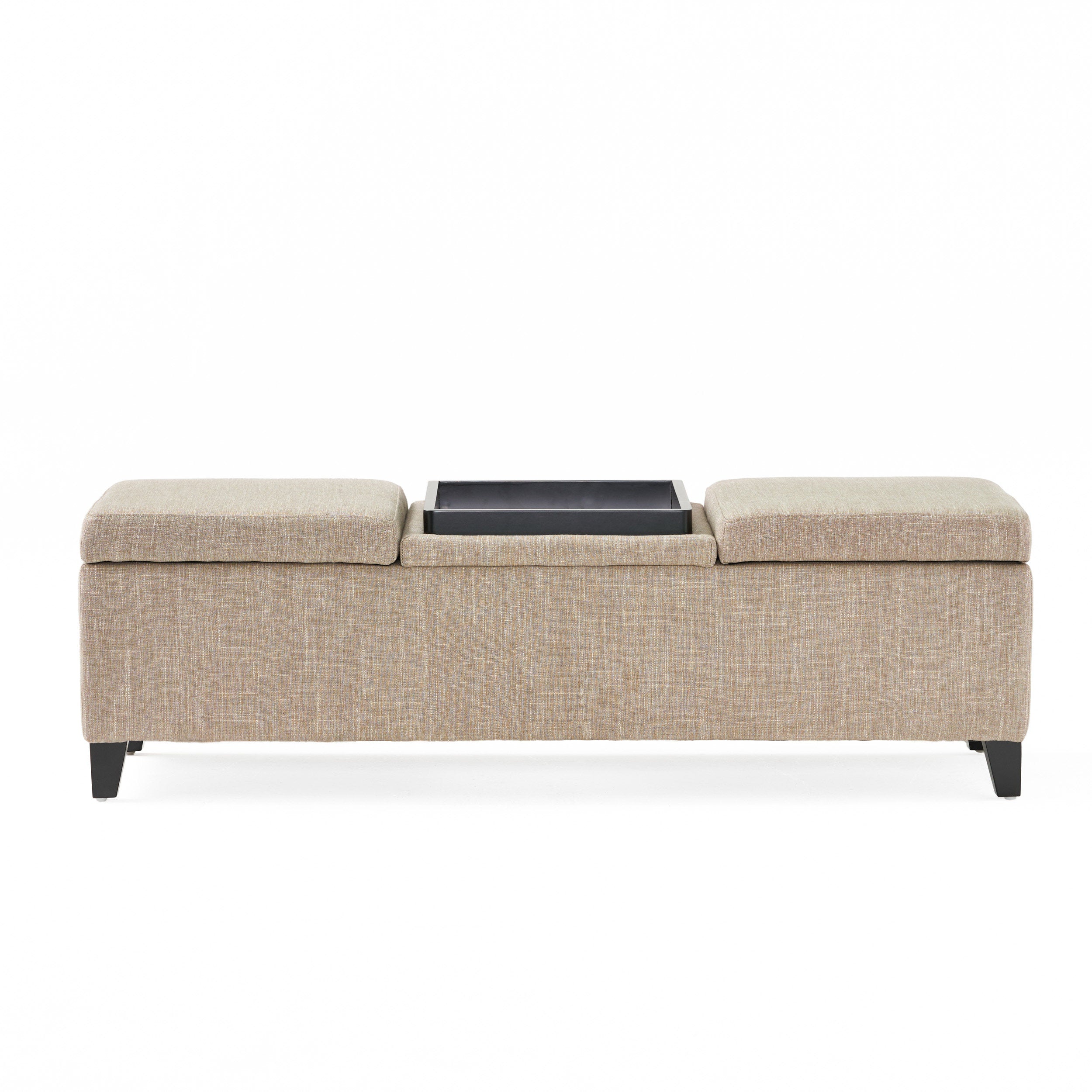 Fullerton Chamois Fabric Storage Ottoman