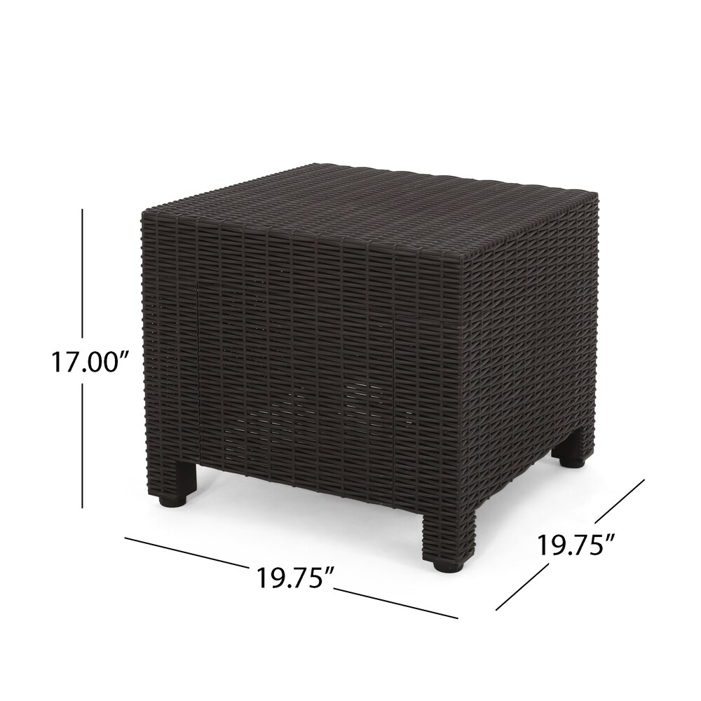 Waverly Outdoor Faux Wicker Side Table by Christopher Knight Home